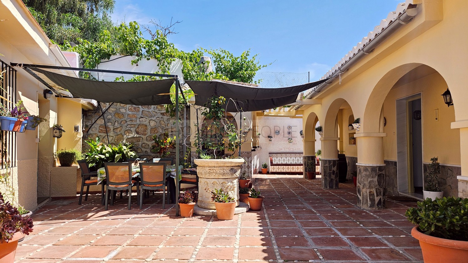 Detached villa with pool only a few minutes drive from the village