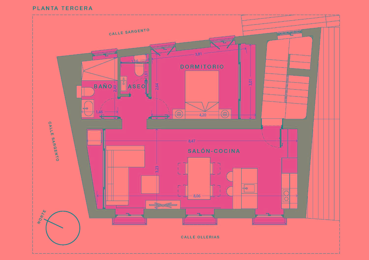 Apartamento moderno y luminoso en un edificio céntrico y con encanto