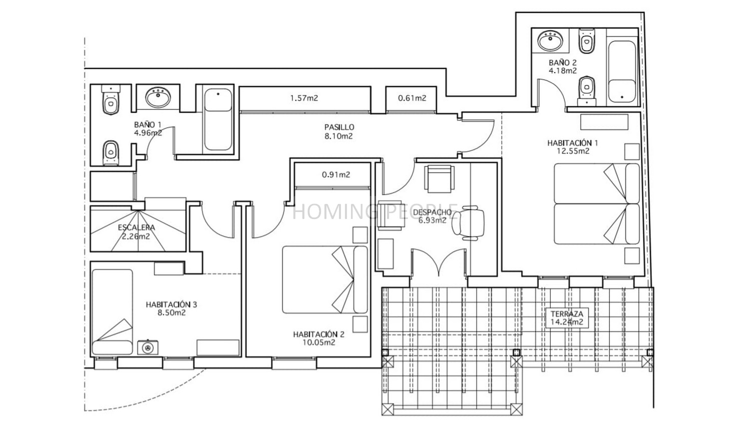 La baie fait partie du salon...