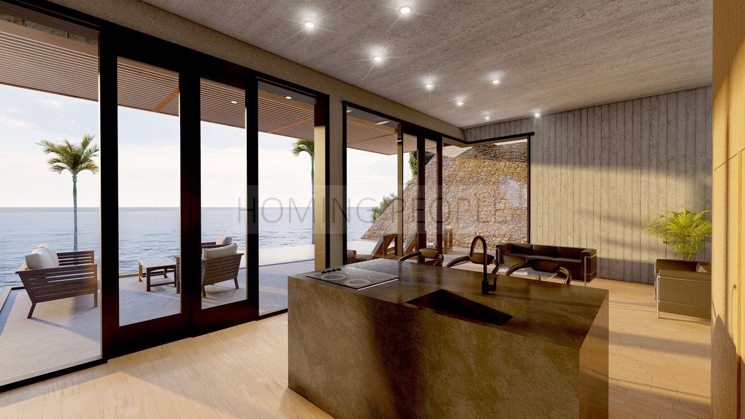 Villa independiente única sobre plano: Moderna, con mucho sol, piscina desbordante... y unas vistas increíbles al mar