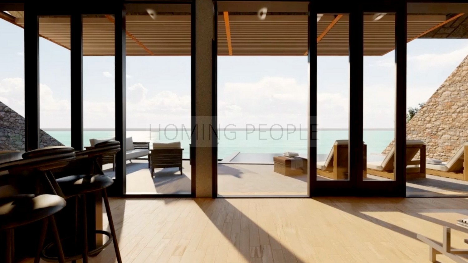Villa independiente única sobre plano: Moderna, con mucho sol, piscina desbordante... y unas vistas increíbles al mar