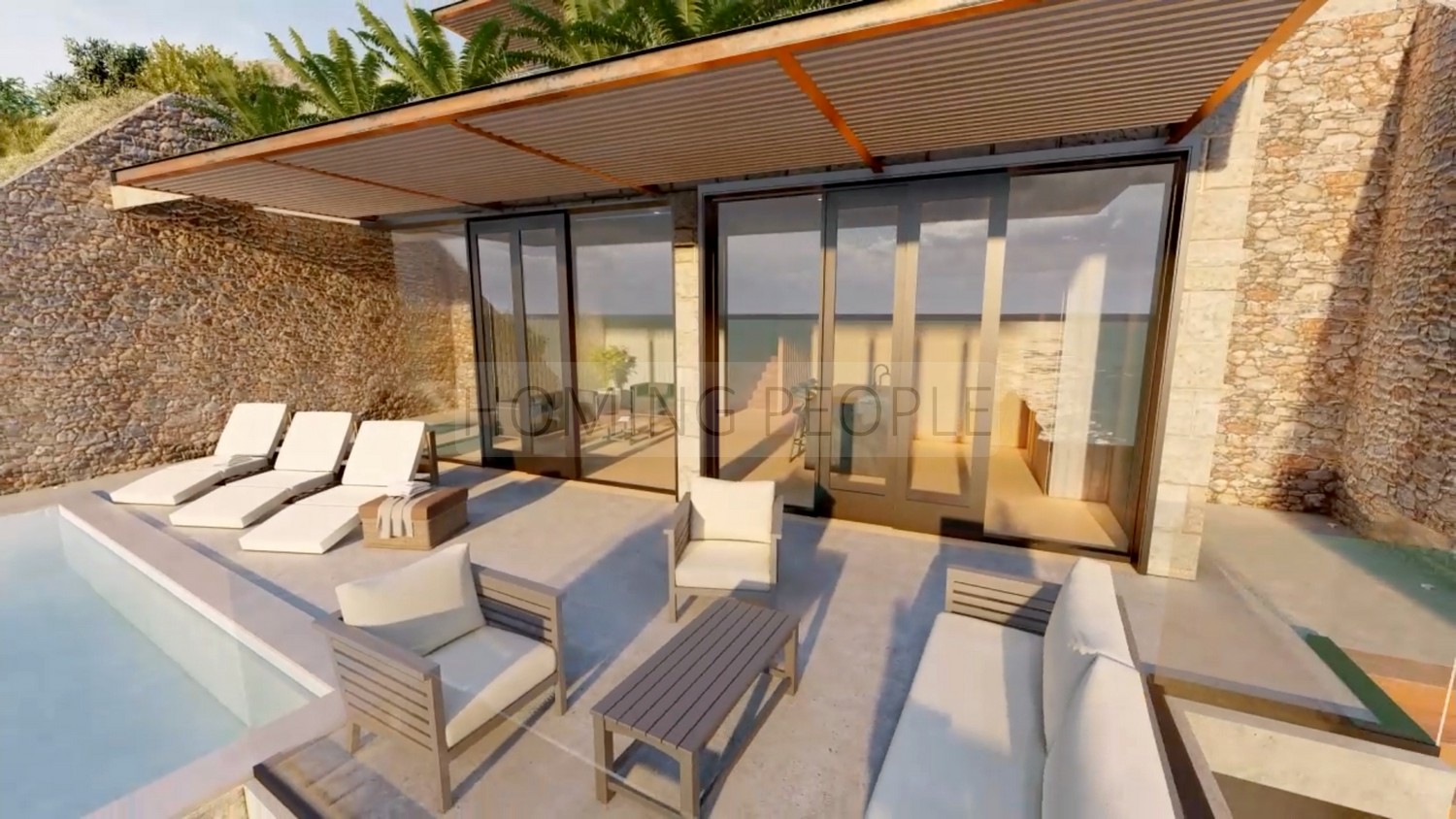 Villa independiente única sobre plano: Moderna, con mucho sol, piscina desbordante... y unas vistas increíbles al mar