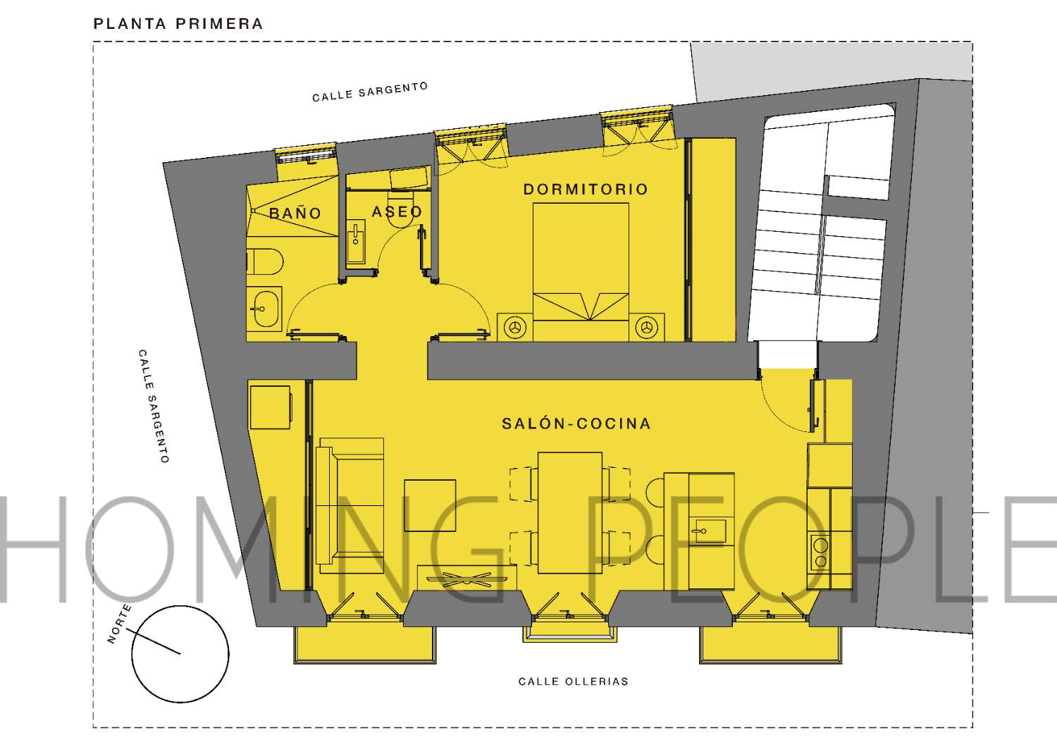 Appartement récemment rénové : Beaucoup de lumière dans ce charmant, petit immeuble du centre ville !