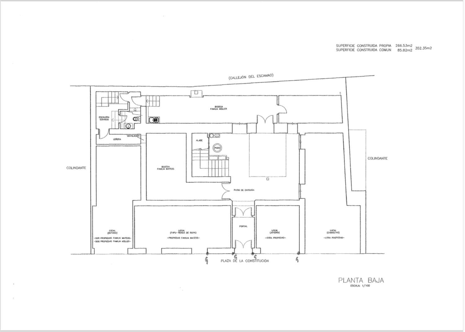 Neo-Renaissance building in Plaza de la Constitución with great investment possibilities